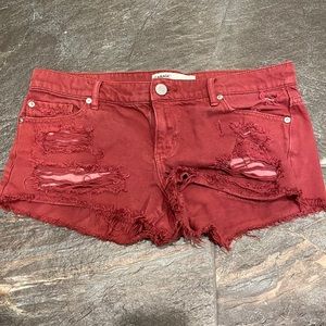Garage, rusty red, booty shorts